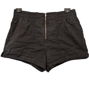 Alexander Wang Mid Rise Swim Shorts Black Zip Fly Cotton Casual Beach Mesh Lined